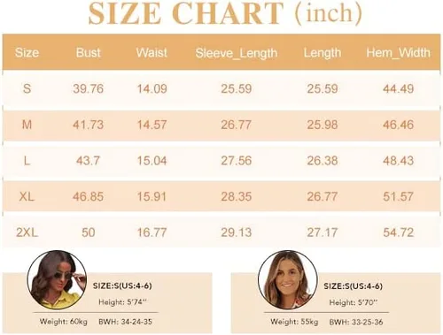 Miniatura 7 de EVALESS Blusas con botones para mujer, blusas de manga larga con estampado de moda 2023