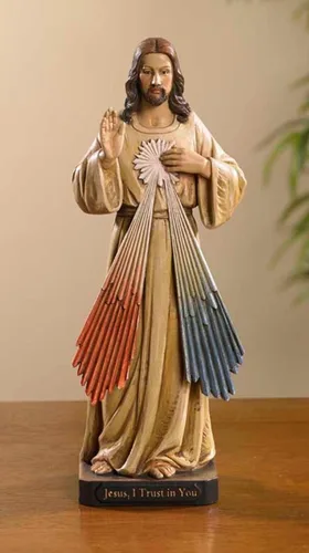 Miniatura 2 de Avalon Gallery Figura de Santos Católicos - Estatua religiosa de la colección Toscana, 8 pulgadas de alto, Divina Misericordia