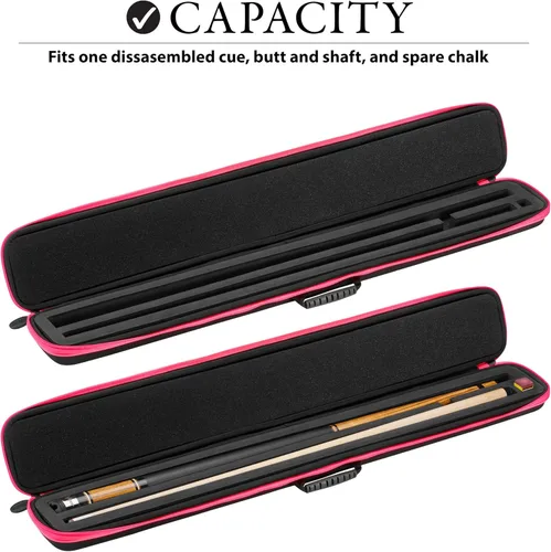 Miniatura 3 de Casemaster Parallax - Estuche para taco de billar/billar 600D Oxford de poliéster pesado e interior acolchado, capacidad para 1 taco completo de 2