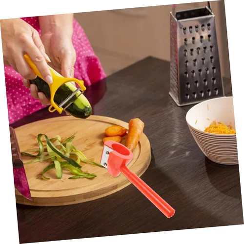 Miniatura 4 de BESTonZON Vegetal Slicer Zanahoria Trituradora Espiral Slicer Frutas Ajustable Vegetales Rallador Zanahoria Espiral Amarillo Cocina Herramientas