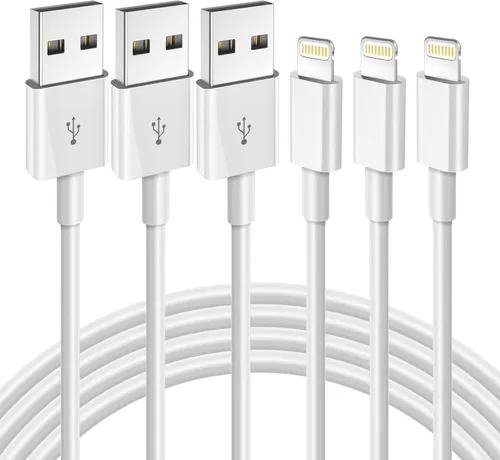 Miniatura 8 de Cable de carga rápida para iPhone [Certificado MFi de Apple] Paquete de 3 cables de 3 pies USB-A a Lightning, cable de carga para iPhone compatible