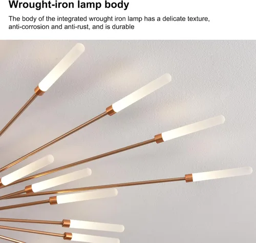 Miniatura 6 de Lámpara de techo LED moderna, con forma de flor de 42 cabezales, accesorios de iluminación para sala de estar, lámpara de montaje empotrado