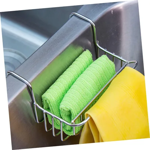 Miniatura 2 de SHOWERORO Escurridor de fregadero, cesta colgante, paño de cocina, colgador de paños de cocina, escurridor de platos, cesta de drenaje