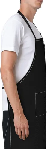 Miniatura 6 de Personalized Custom Apron For Women Men Kitchen Cooking Aprons Customized with Pockets Name Text Logo Picture Estilo 3