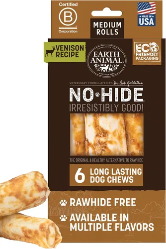 Miniatura 8 de Earth Animal Masticables sin ocultar – de The Grill Rolls Bacon Cheeseburger Sabor Rawhide Free Medium Dog Chews – 3
