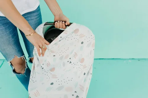 Miniatura 549 de Copper Pearl Funda multiusos: fundas de asiento de automóvil, funda de lactancia y funda de cochecito para el sol, tela elástica, uso para todas