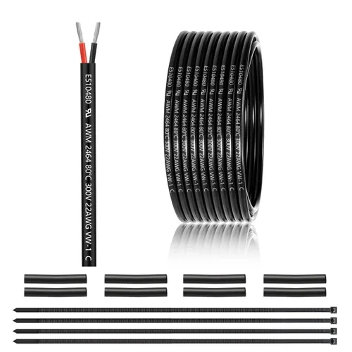 Miniatura 49 de Cable eléctrico de calibre 12 y 2 conductores de 25 pies, cable de 12 AWG UL 2464 de 2 hilos de cobre estañado trenzado en PVC de calibre 12/2