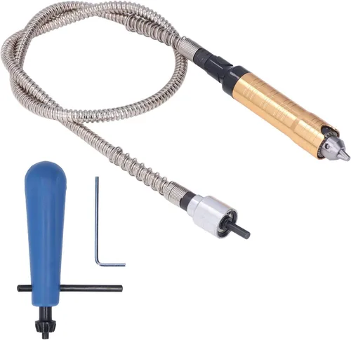 Miniatura 9 de Mandril de extensión de eje flexible, adaptador de llave de portabrocas de 0.01-0.26 pulgadas, accesorio flexible para taladro eléctrico herramienta