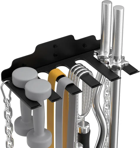 Miniatura 7 de XZHXFX Soporte de Barra de Pared, Soporte de Pared para Barra Individual, Estante de Pared para Barra de Gimnasio en Garaje, Estante de Pared Negro