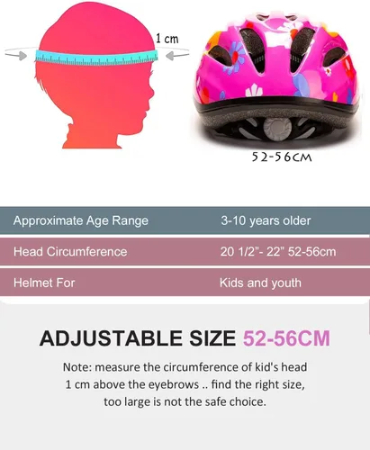 Miniatura 4 de Casco de bicicleta súperligero rosa para niñas pequeñas y bebés. LOVE
