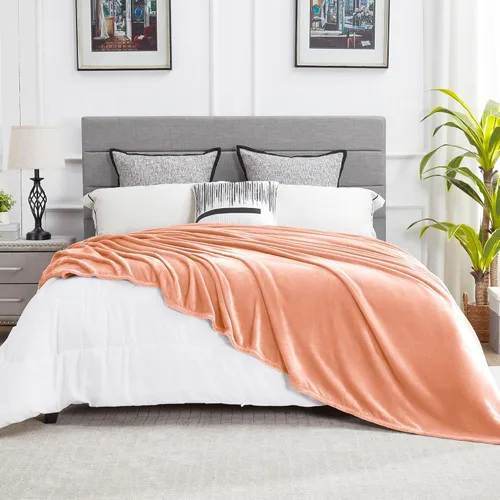 Miniatura 31 de Dreamnine Manta extrasuave, vellón de felpa, silla, sofá, 50 x 60 pulgadas, franela de terciopelo, ligera, mullida, microfelpa, decorativa, cálida
