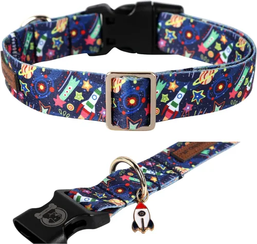 Miniatura 3 de MR. CHUBBYFACE - Collar universal de cohete suave ajustable para perros pequeños, medianos y grandes Universo