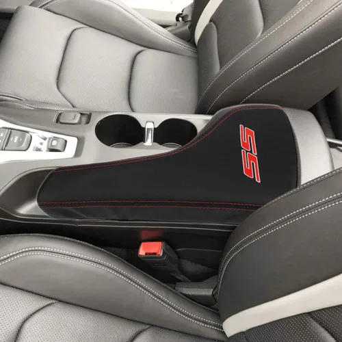 Miniatura 9 de Funda para reposabrazos de consola central, consola de protección completa, reposabrazos de cuero, accesorios interiores para Chevrolet Camaro