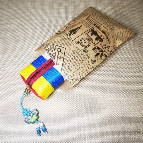 Miniatura 2 de CuteBox Bolsas de regalo de papel kraft de papel de estraza de papel de periódico de 5 x 7 pulgadas, 100 unidades para mercancía, venta al por