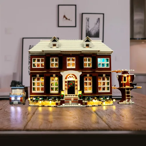Miniatura 5 de BrickBling Iluminación LED compatible con Lego Home Alone 21330 Kit de construcción, versión de sonido compatible con Lego 21330, reproducción