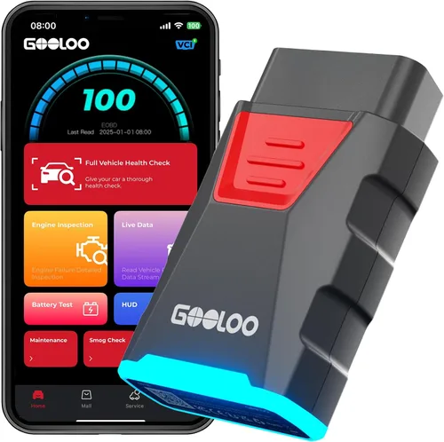 GOOLOO DEEPSCAN DS100 Escáner OBD2 Bluetooth, herramienta de diagnóstico de todo el sistema, lector de códigos de coche para iOS y Android, 6+