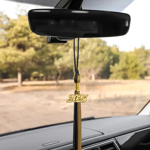 Miniatura 6 de Endea Graduation Borla de doble color con gota de fecha plateada (negro/oro antiguo, 2025)