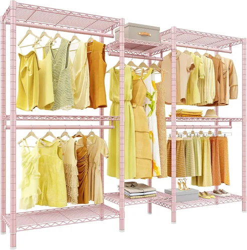 Miniatura 13 de Raybee Perchero de Ropa de Servicio Pesado Capacidad de Carga 795 LBS Percheros de Ropa Portátiles para Colgar Ropa Perchero Ajustable, 56" An x 16