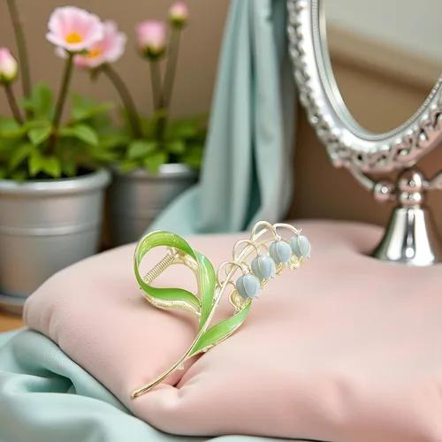 Miniatura 4 de Lily of the Valley - Accesorios para el cabello con flores, horquillas de metal, pinzas para cabello grueso y fino