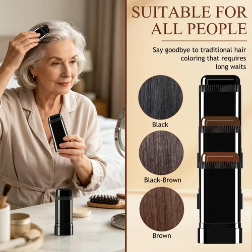 Miniatura 5 de Barra de color para el cabello, resistente al agua y al sudor, lápiz de tinte para el cabello, toques de color portátiles con peine, barras de 02#