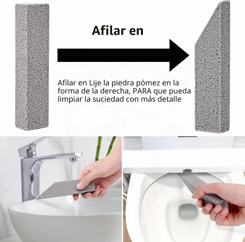 Miniatura 5 de 25 limpiadores de piedra pómez para inodoro, barrita pómez para quitar el anillo de agua dura en el inodoro, piedras pómez para limpieza, hogar