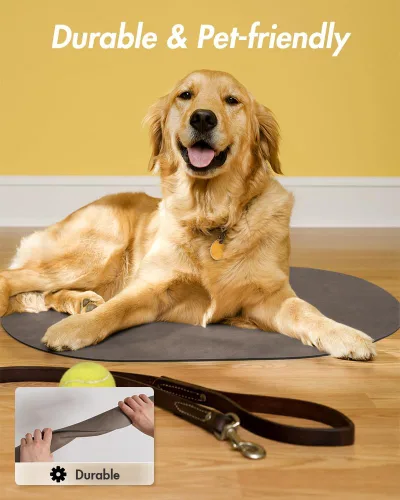 Miniatura 6 de Tapete absorbente de agua para perros para comida y tazón, tapete de alimentación de mascotas de secado rápido, sin manchas, accesorios