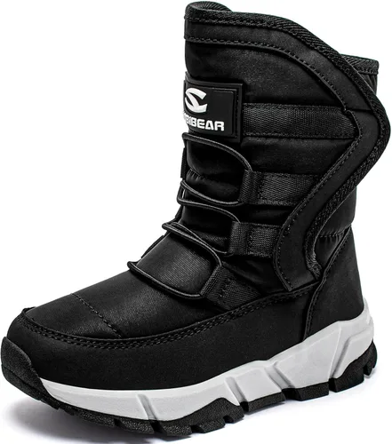 GUBARUN - Botas de nieve para niños, impermeables, antideslizantes, resistentes al frío, zapatos para invierno y climas fríos (para niños pequeños y