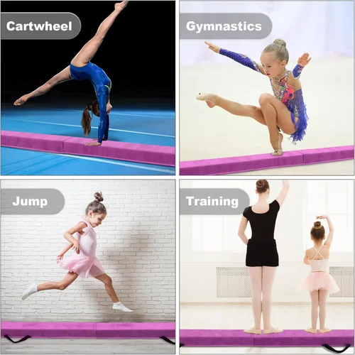 Miniatura 2 de FBSPORT - Barra de equilibrio plegable de 8 pies, 9 pies, 9.5 pies; viga de gimnasia de espuma, viga de equilibrio plegable para niños y adultos