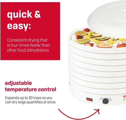 Miniatura 2 de Nesco FD-1018A Gardenmaster Deshidratador de alimentos, 1000 vatios