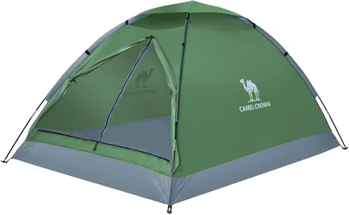 CAMEL CROWN Tiendas de campaña para acampar Tienda de campaña tipo domo para 2, 3, 4 o 5 personas, impermeable, espaciosa, ligera y portátil para