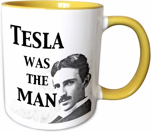 Miniatura 11 de 3dRose Tesla Was The Man - Taza de 11 onzas, color negro