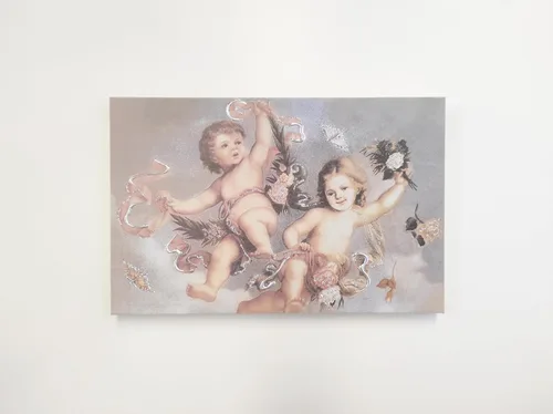 UW UNIWARE THE NAME YOU TRUST 24"x 16" (60 x 40 cm) Conciso Diseño Moderno Madera Arte Pared/Decoración del Hogar Hecho en Italia (Angel1, 24" x 16"