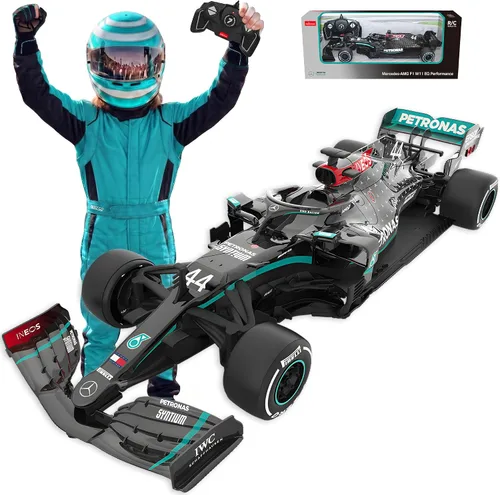 Miniatura 11 de BEZGAR Auto a control remoto Ferrari F1 75 1:18 - Coche de carreras RC de 2.4GHz con librea auténtica, pegatinas adhesivas DIY - F1 con licencia