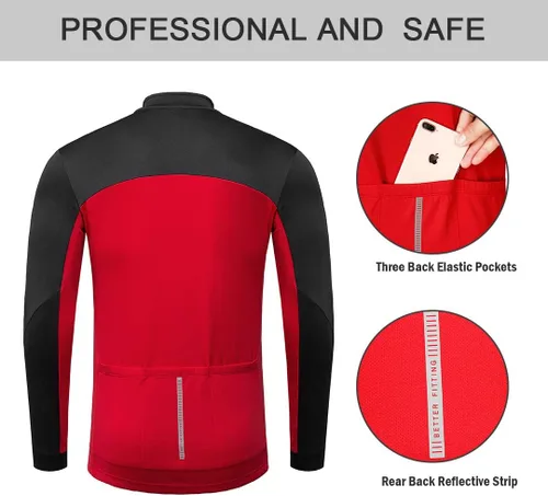 Miniatura 4 de Przewalski Chaqueta térmica de manga larga con 3 bolsillos traseros para hombre