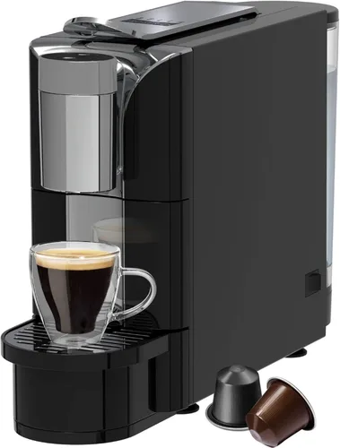 Miniatura 2 de Cafetera de cápsulas y espumador de leche, color negro