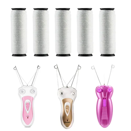 Miniatura 6 de Removedor de vello facial corporal eléctrico Surface Device Defeatherer Dispositivo con hilo de algodón depiladora recargable para señoras