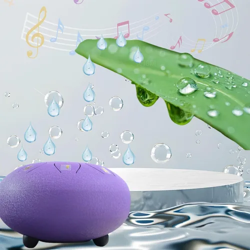 Miniatura 2 de REGIS Tambor metálico de lengüetas, de acero, 6 pulgadas, 8 notas musicales, instrumento de percusión, tambor de lluvia para exteriores, regalo