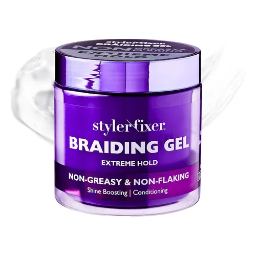Miniatura 7 de Red by Kiss Gel para Trenzas de Fijación Extrema Styler Fixer para Trenzas de Caja y Cornrows, Hidratante, Acondicionador, Control de Encrespamiento