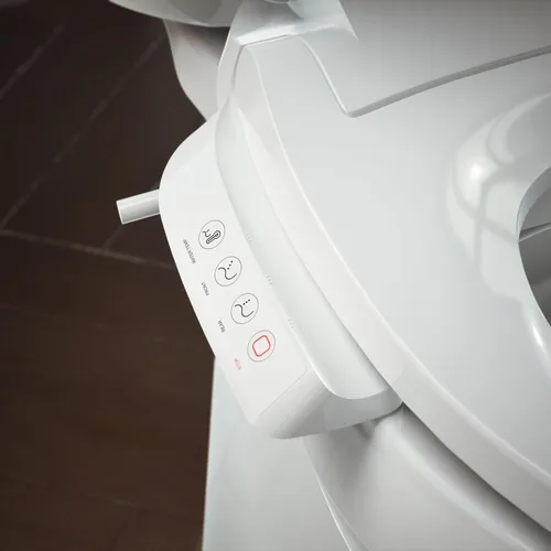 Miniatura 4 de Kohler PureWash E525 - Asiento de inodoro con bidé alargado, blanco, agua caliente, tapa de cierre silencioso, varita autolimpiante, presión de agua