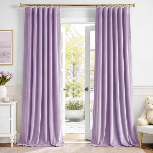 Miniatura 11 de NICETOWN Cortinas de terciopelo blanco marfil de 10 pies de largo para techos altos, cortinas extralargas con aislamiento térmico para ventanas
