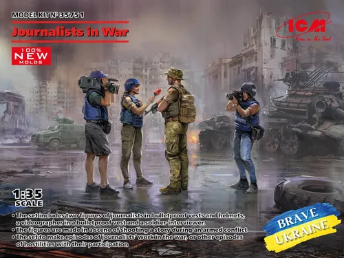 Miniatura 2 de ICM 35751 - Periodistas en guerra (4 figuras) - Escala 1:35