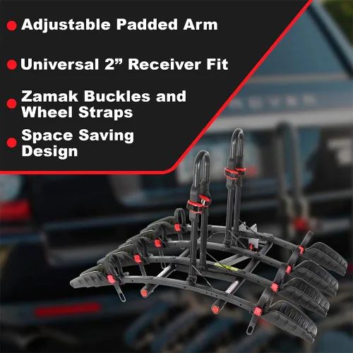 Miniatura 4 de TRIMAX /Road-Max 'Blade-Runner2' Portabicicletas para 2 bicicletas, montaje de enganche, estilo bandeja