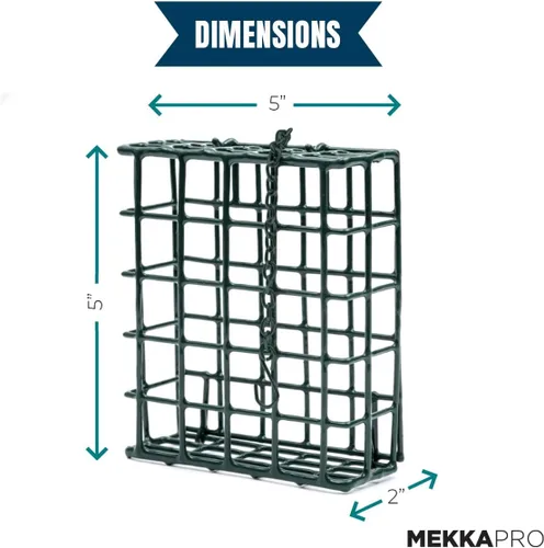 Miniatura 2 de MEKKAPRO Suet - Comedero para pájaros salvajes con cadena de metal colgante, doble delight con cadena de metal, doble capacidad, resistente a