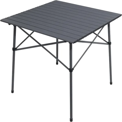 Miniatura 11 de Portal Mesa Cuadrada Plegable de Aluminio Ligero con Tablero Enrollable para 4 Personas Mesa Compacta con Bolsa de Transporte para Camping, Picnic