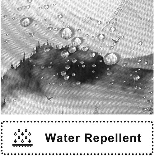 Miniatura 4 de Cortina de ducha pequeña en blanco y negro, juego de cortina de ducha de bosque brumoso para baño, impermeable, decoración de baño de montaña