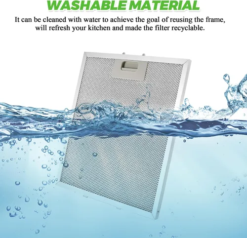 Miniatura 4 de Reemplazo de filtro de campana extractora W10169961A actualizado (3 piezas) de Techecook, filtro de grasa para campana de malla de aluminio de 5