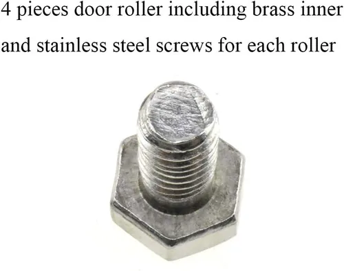 Miniatura 4 de HAHIYO Ruedas para puerta de ducha de 0.906 in de diámetro, rodillos de nailon suaves y resistentes de fácil instalación, rodamientos de bolas