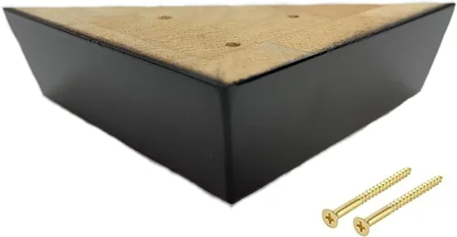 Miniatura 2 de Patas para muebles, juego de 4 patas de esquina de sofá de madera, triángulo de 1-1/2 pulgadas de alto por 5 pulgadas de ancho, reemplazo de patas
