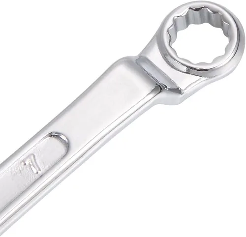 Miniatura 11 de uxcell Llave métrica de extremo de caja doble de 0.512 in x 0.630 in con desplazamiento de 12 puntos, cromada, acero Cr-V