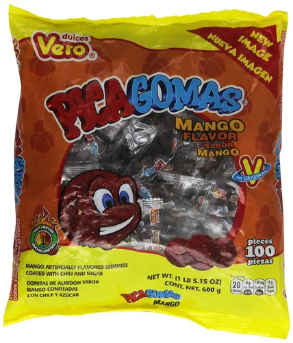 Miniatura 8 de Vero Picamelon - Gomitas masticables con sabor a sandía recubiertas en polvo de chile, 100 piezas (peso neto: 1 libra, 5,15 onzas) - Gomitas